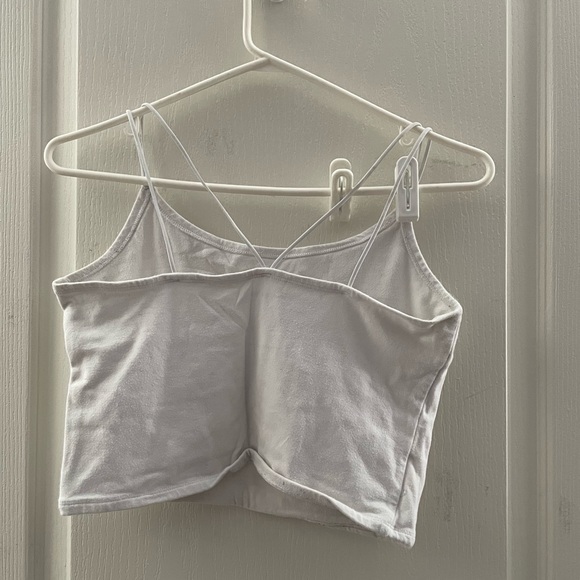 3 for $10 | White Abercrombie and Fitch Bungee Strap Crop Top - Picture 2 of 2